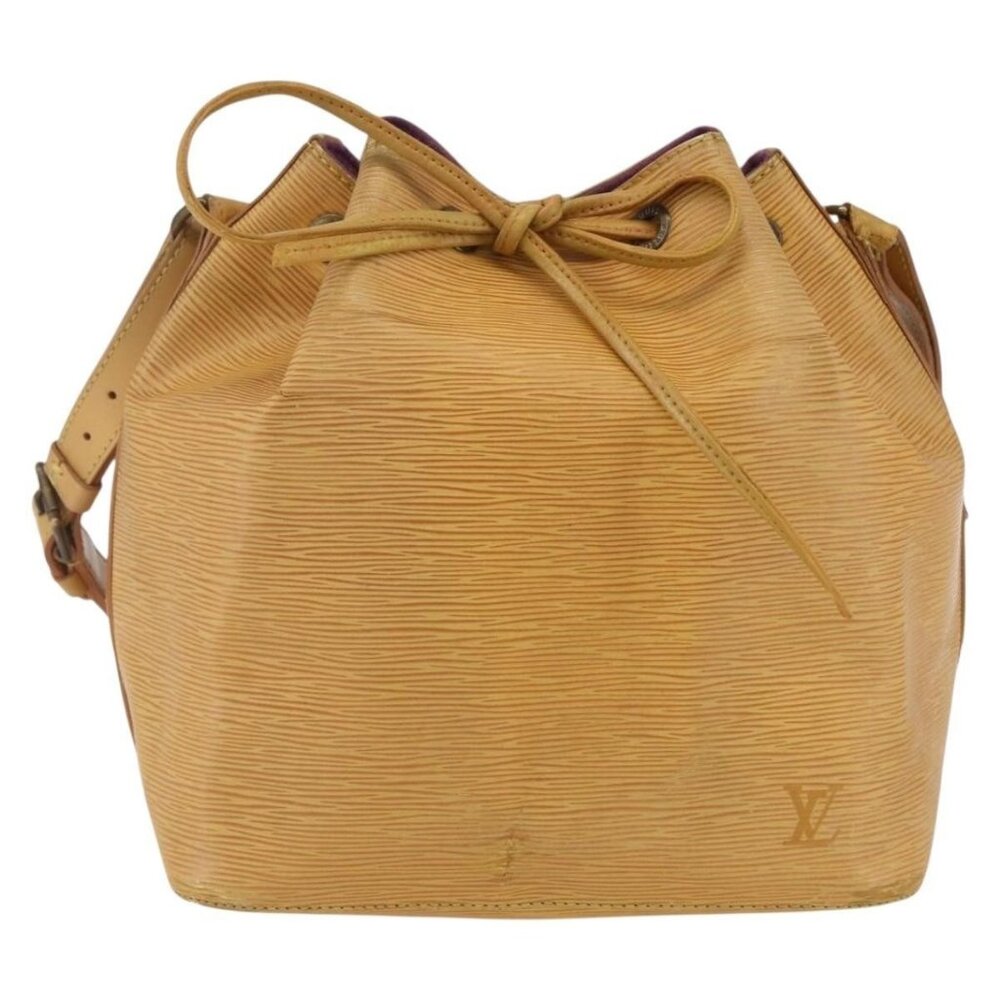 Authentic LOUIS VUITTON Epi Petit Noe Shoulder Bag Yellow M44109 LV - Picture 9 of 16